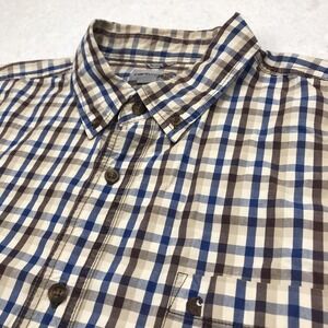 Carhartt‎ Button Shirt Mens 2XL Relaxed Plaid Check Short Sleeve Western Cowboy